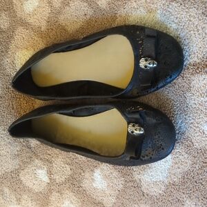 Size 7 skull ballerina flats